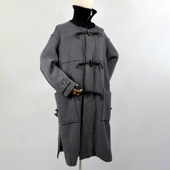 Solid Homme Heavy Wool Duffle-Style Coat — Size 50 (KR 105) — Made in Korea - Picture 3 of 14